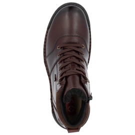 Botines de piel impermeables, zapatos aislantes para hombre, marrón Rieker B0308-25 10