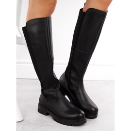 Botas aislantes de piel para mujer, negras Rieker Z9158-00 negro 4