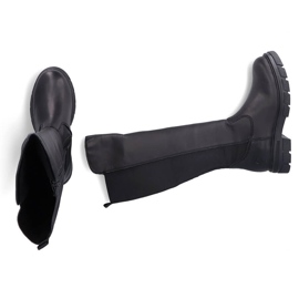 Botas aislantes de piel para mujer, negras Rieker Z9158-00 negro 12