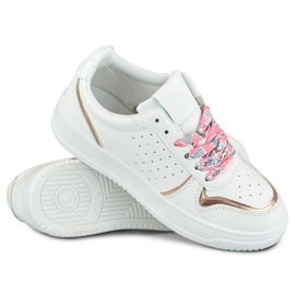 Calzado deportivo para mujer, zapatillas deportivas con cordones reemplazables, blanco 85-872CH 5
