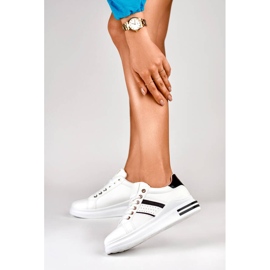 Calzado deportivo mujer, zapatillas con plataforma, blanco AD-732W/B 2