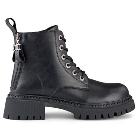 Botas de trabajo con aislamiento de piel para mujer, negras GD-TL57B negro 4