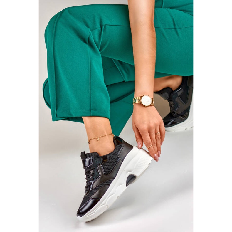 Zapatillas deportivas con plataforma para mujer, negro, 23-7B 1