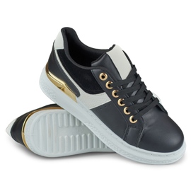 Deportivas con plataforma para mujer, color negro JF3060B 7