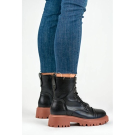 Botas trabajadoras altas de mujer, negras 250044OR-PU negro 3