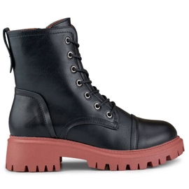 Botas trabajadoras altas de mujer, negras 250044OR-PU negro 4