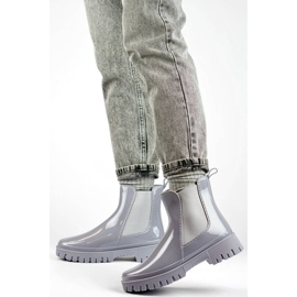 Botas Chelsea de mujer con suela gruesa, gris YX227-3G 3