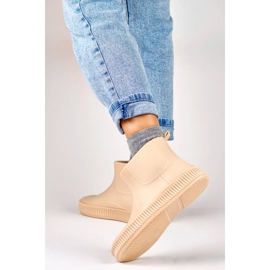 Botas de agua de mujer beige mate YJ-7-2BE 2
