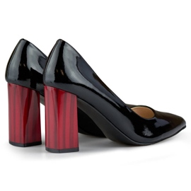 Salón alto de charol rojo para mujer, negro GD-FL486B-B 4