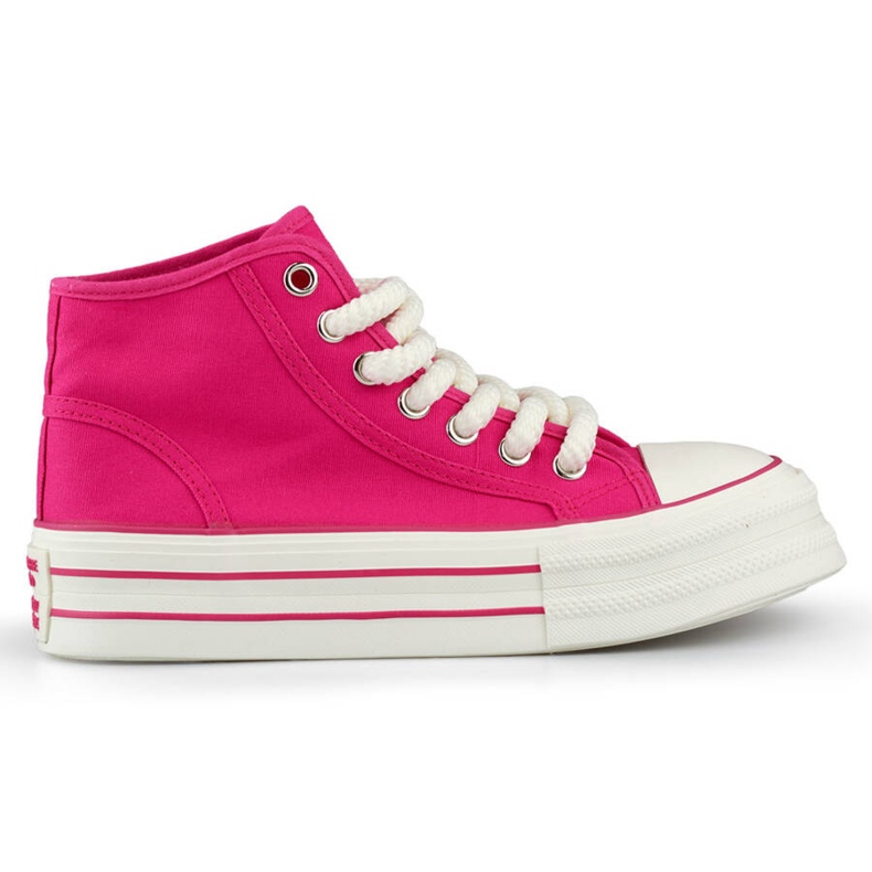 Deportivas altas mujer textil fucsia BL507FU rosado 2