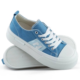 Deportivas denim azules con suela gruesa LY100BL 3