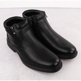 Botines aislantes para hombre con cremalleras, negro Unisoft 7516 2