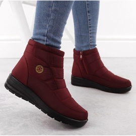News Botas de nieve mujer cuña burdeos Novedad 5029 rojo 4