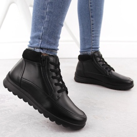 Botas cómodas de cuero negro con aislamiento de Filippo DBT6629 6