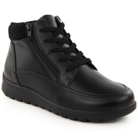 Botas cómodas de cuero negro con aislamiento de Filippo DBT6629 1 Botas cómodas de cuero negro con aislamiento de Filippo DBT6629 1
