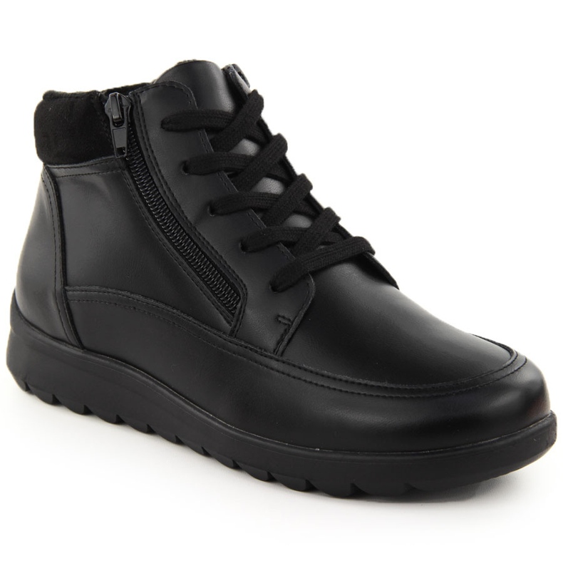 Botas cómodas de cuero negro con aislamiento de Filippo DBT6629 1 Botas cómodas de cuero negro con aislamiento de Filippo DBT6629 1