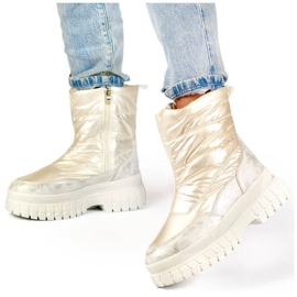 Botas de nieve para mujer con suela gruesa, blanco perla 81325-2W 1