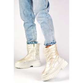 Botas de nieve para mujer con suela gruesa, blanco perla 81325-2W 2