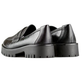 Mocasines de mujer con suela gruesa, mocasines negros XR-374B 4
