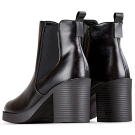 Botas Chelsea aislantes para mujer con tacón alto, negro 24-12453B 4
