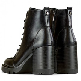 Botines de tacón alto con aislamiento para mujer, negro 24-12493B 4