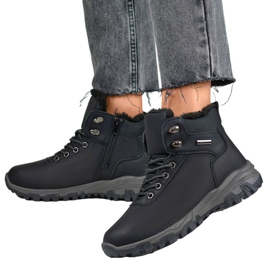 Botas altas, aisladas con cremallera, negras 3906-1B negro 4