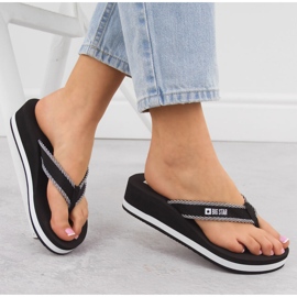 Chanclas cuña mujer negra Big Star NN274A727 negro 5