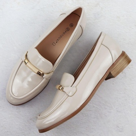 Potocki Zapatos beige beige lacados con lacado bajo de mujeres SZ12065 3