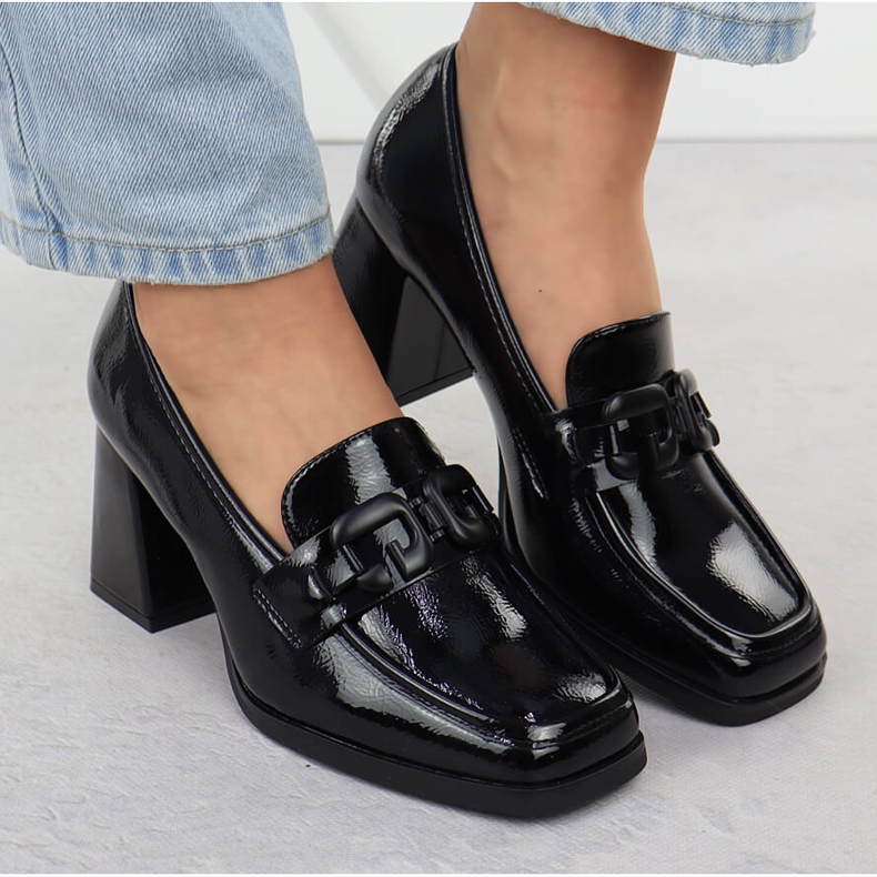 Zapatos de mujer pintados en el Potocki Negro SZ12553 Post 1