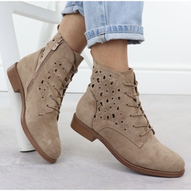 Botas de pura femenina de gamuza S.Barski Hy51-136 beige 3