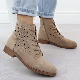 Botas de pura femenina de gamuza S.Barski Hy51-136 beige 4