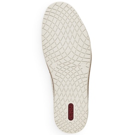 Zapatos de cuero a puentes para hombres, White Rieker B5297-80 blanco 11