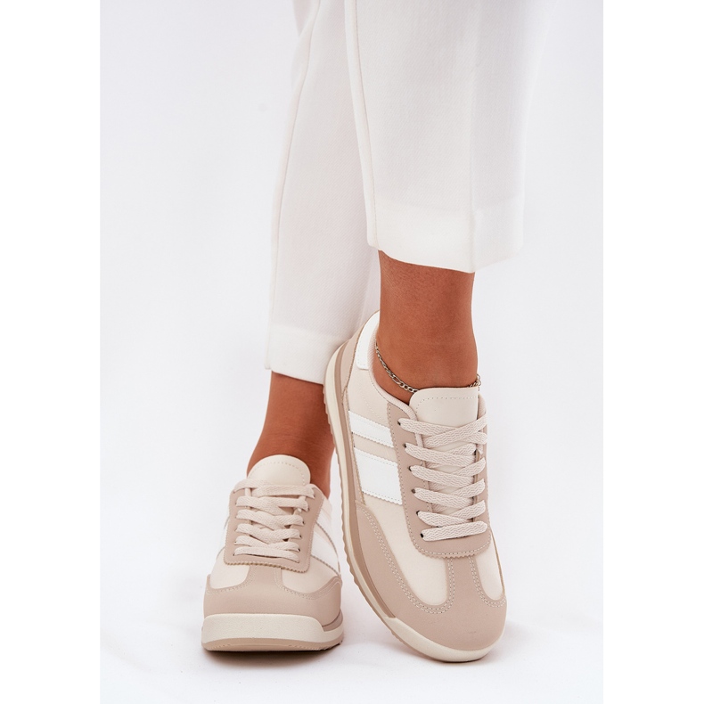 Zapatillas deportivas beige para mujer 2