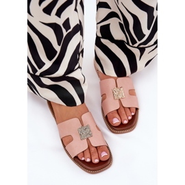 Flip plano -flops con recortes y decoración rosa sucio rosado 5