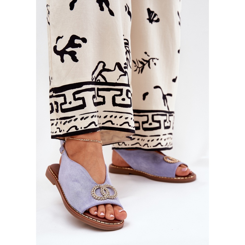 Sandalias para mujeres con Eco Blue Eco Eco de cañón plano azul 2 Sandalias para mujeres con Eco Blue Eco Eco de cañón plano azul 2