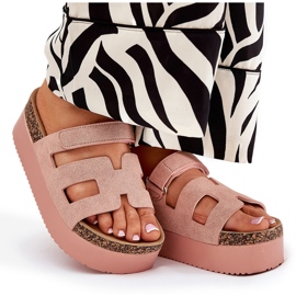 Zapatillas en una plataforma enorme rosa rosado 9