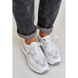 S.Barski Zapatillas de cuero zapatillas de zapatillas S. Barski LR51-551 White blanco 8