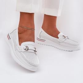 Openwork Vinceza Natural Ballerinas 95331 White blanco 2