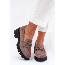 Vinceza Zapatos de mujeres de ante Eco con decoración Vincez 39921 Beige oscuro 2