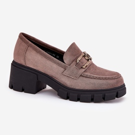 Vinceza Zapatos de mujeres de ante Eco con decoración Vincez 39921 Beige oscuro 4
