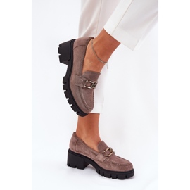 Vinceza Zapatos de mujeres de ante Eco con decoración Vincez 39921 Beige oscuro 5