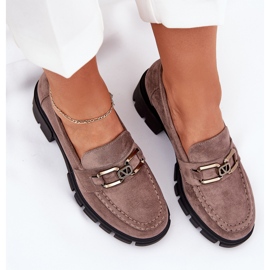 Vinceza Zapatos de mujeres de ante Eco con decoración Vincez 39921 Beige oscuro 8