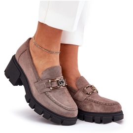 Vinceza Zapatos de mujeres de ante Eco con decoración Vincez 39921 Beige oscuro 9