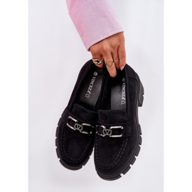 Vinceza Zapatos de mujer de ante Eco con decoración de Vincez 39921 Negro 2