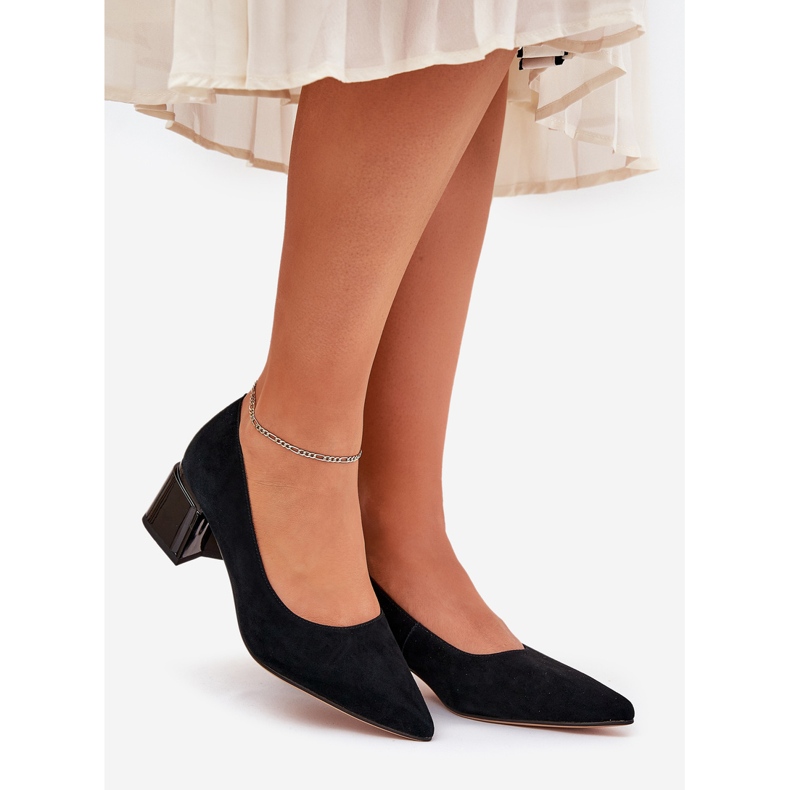 Bombas suaves de gamuza con herramientas puntiagudas Vinceza 66736 Negro 1