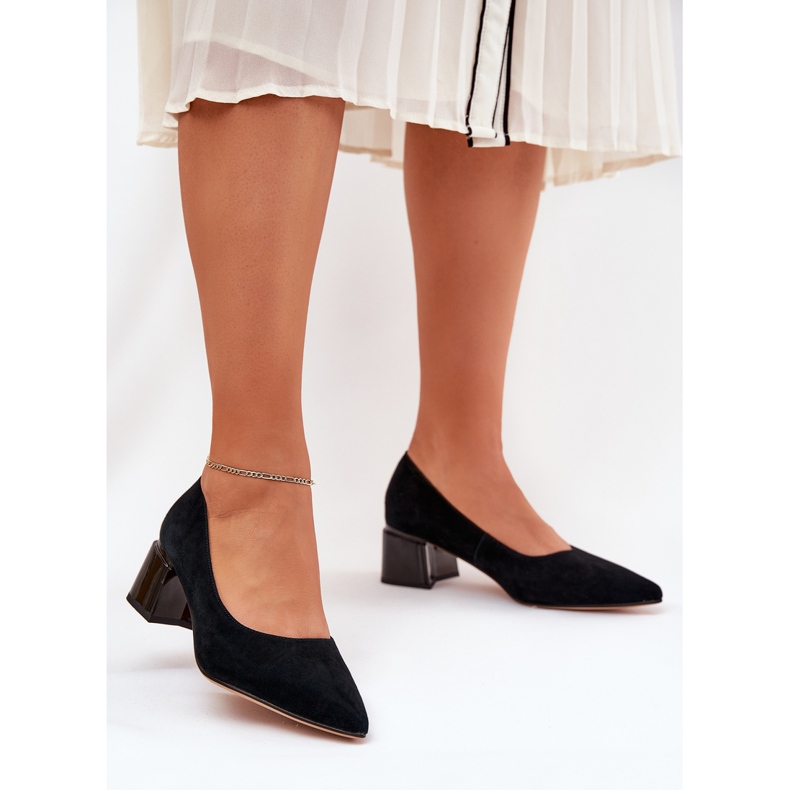 Bombas suaves de gamuza con herramientas puntiagudas Vinceza 66736 Negro 2