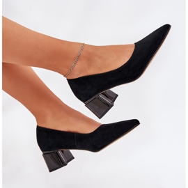 Bombas suaves de gamuza con herramientas puntiagudas Vinceza 66736 Negro 6