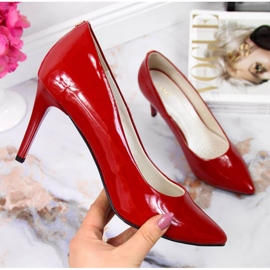 Zapatos de tacón en un stiletto lacado rojo W Juma 13