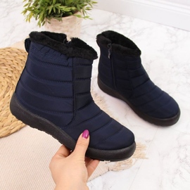 Botas de nieve impermeables con cremallera News W EVE181B azul marino 8