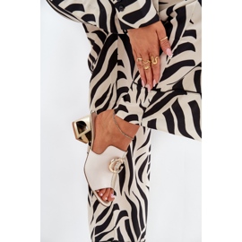 Elegantes tacones de cuero Laura Messi 2875 Beige-Gold 3